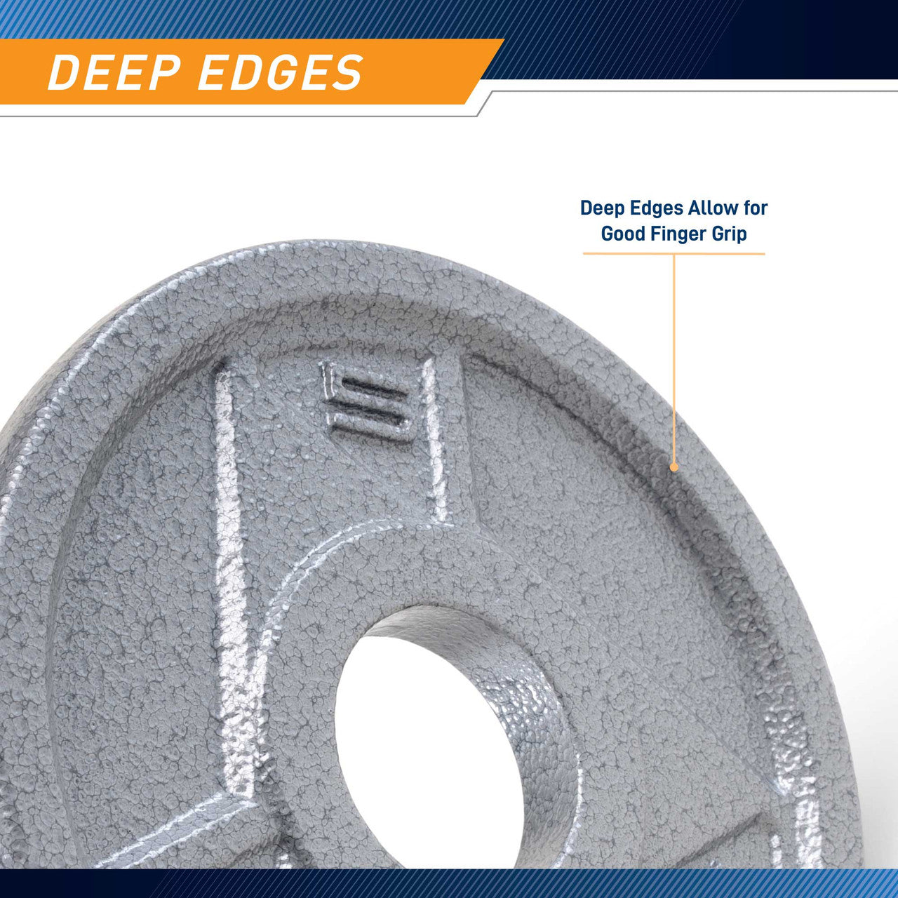 5lb Classic Olympic Plate MCW-5 - Infographic - Deep Edges