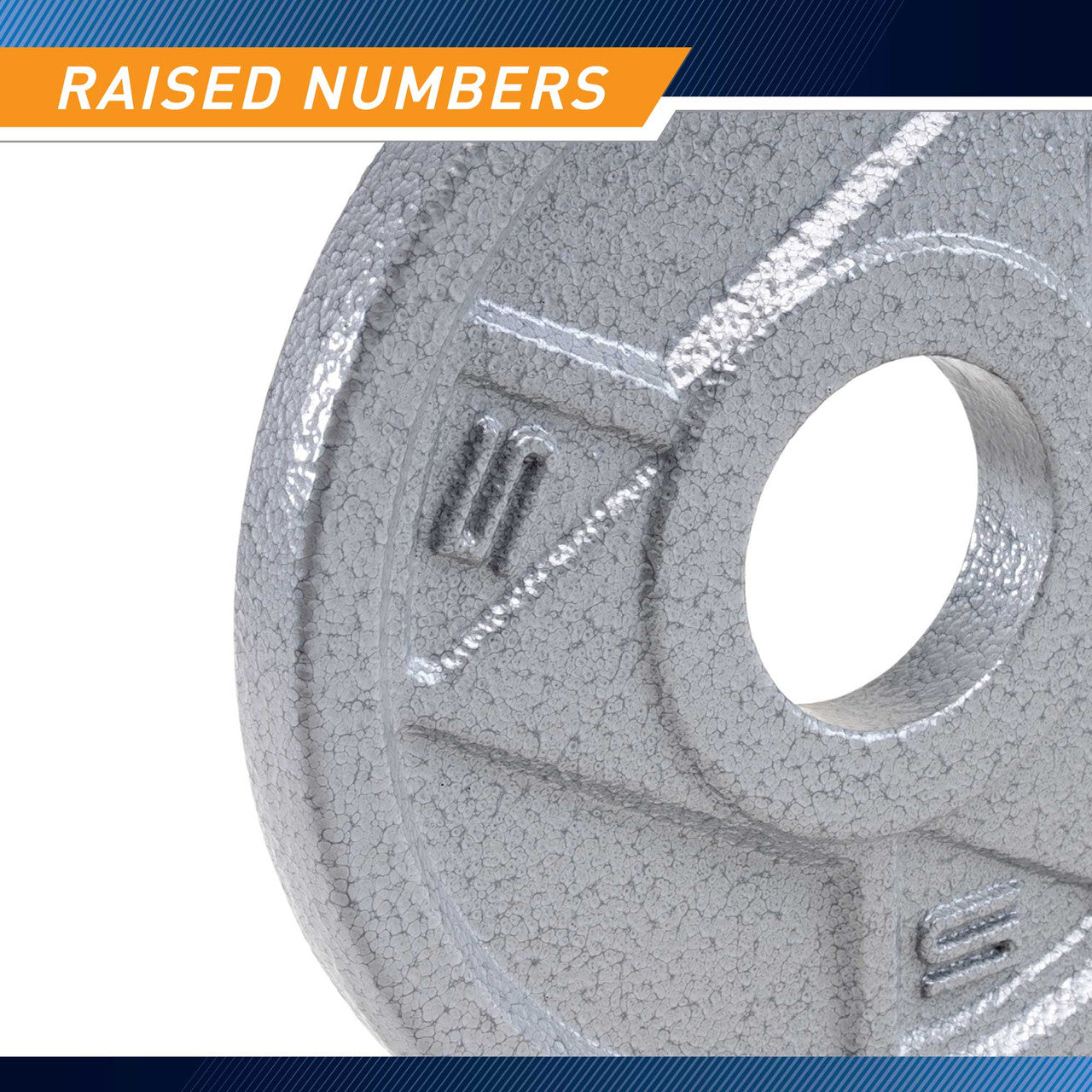 5lb Classic Olympic Plate MCW-5 - Infographic - Raised Numbers