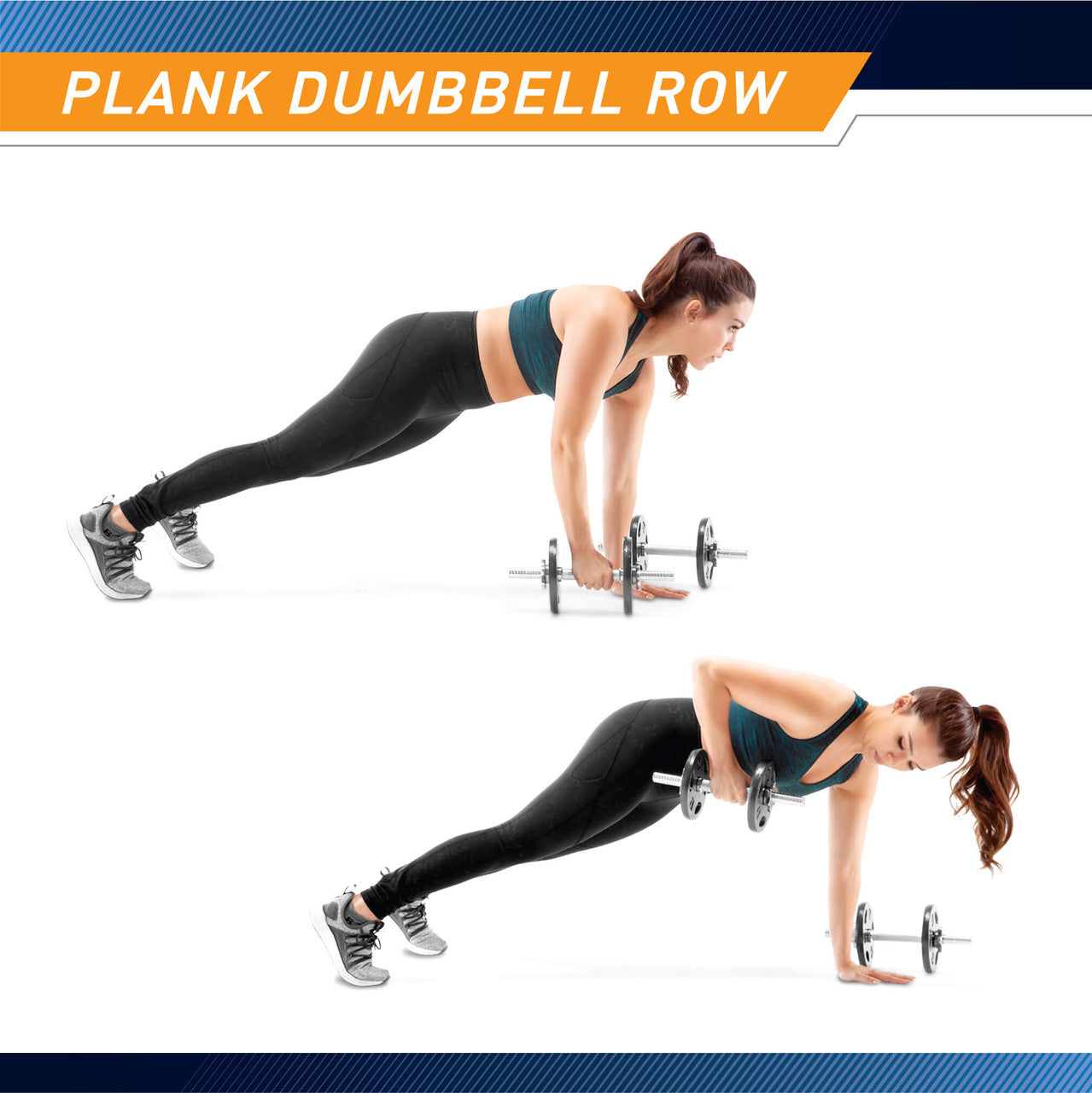 The Iron 40 Lb. Adjustable Dumbbell Set with Case - model presenting
