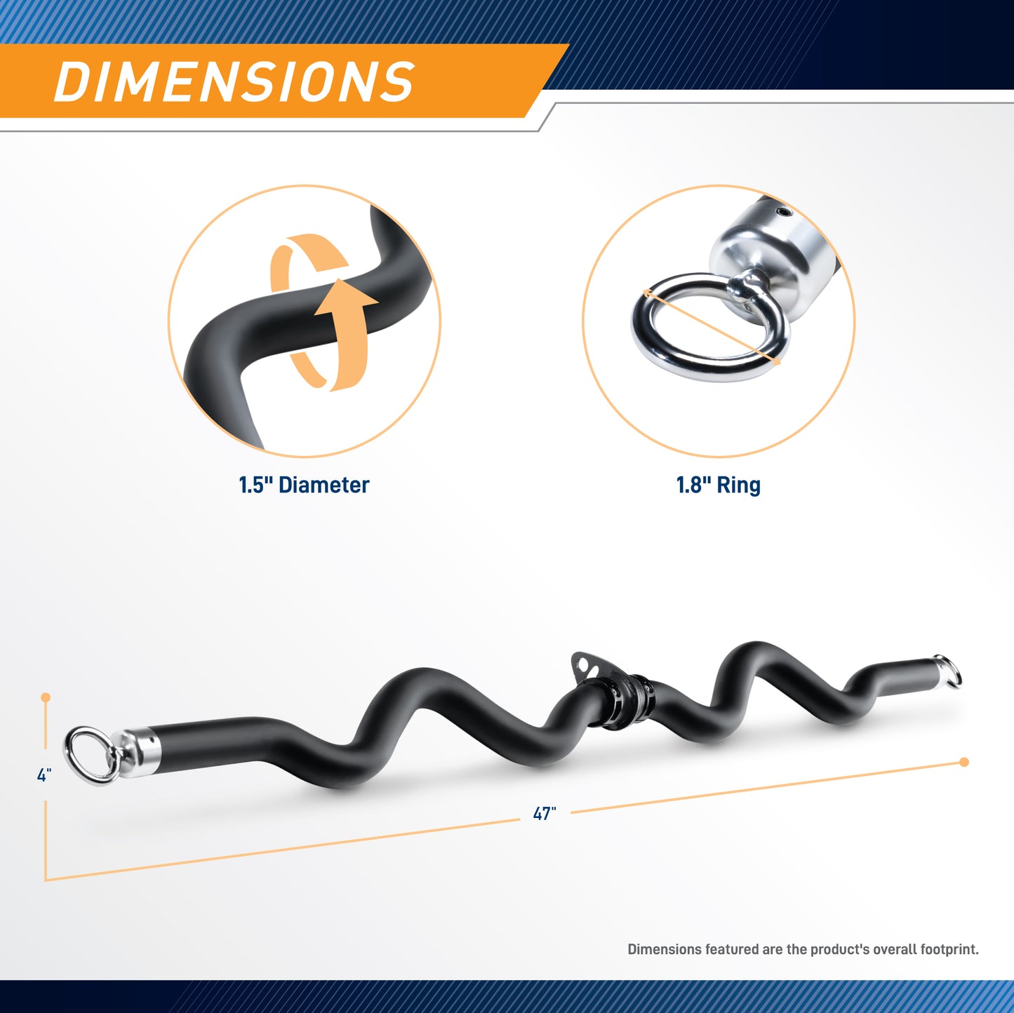 Marcy Deluxe Exercise Bar for Lats, Curls and More | BBEB-7355