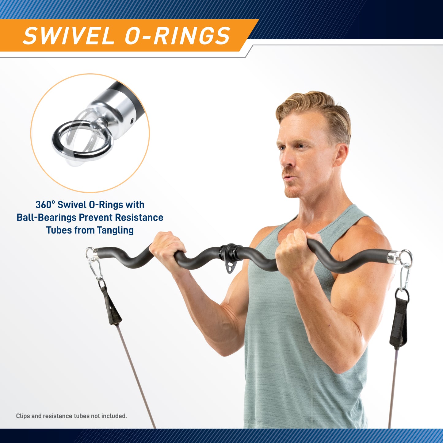 Marcy Deluxe Exercise Bar for Lats, Curls and More | BBEB-7355