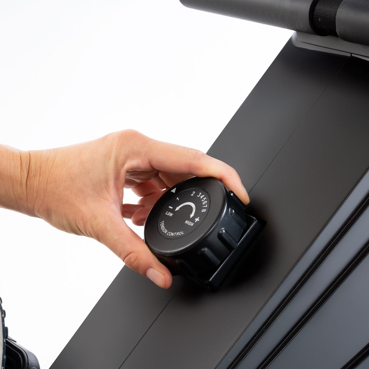 Compact Rowing Machine with Magnetic Resistance – XJ-6860RW  Marcy - Model using Resistance Knob