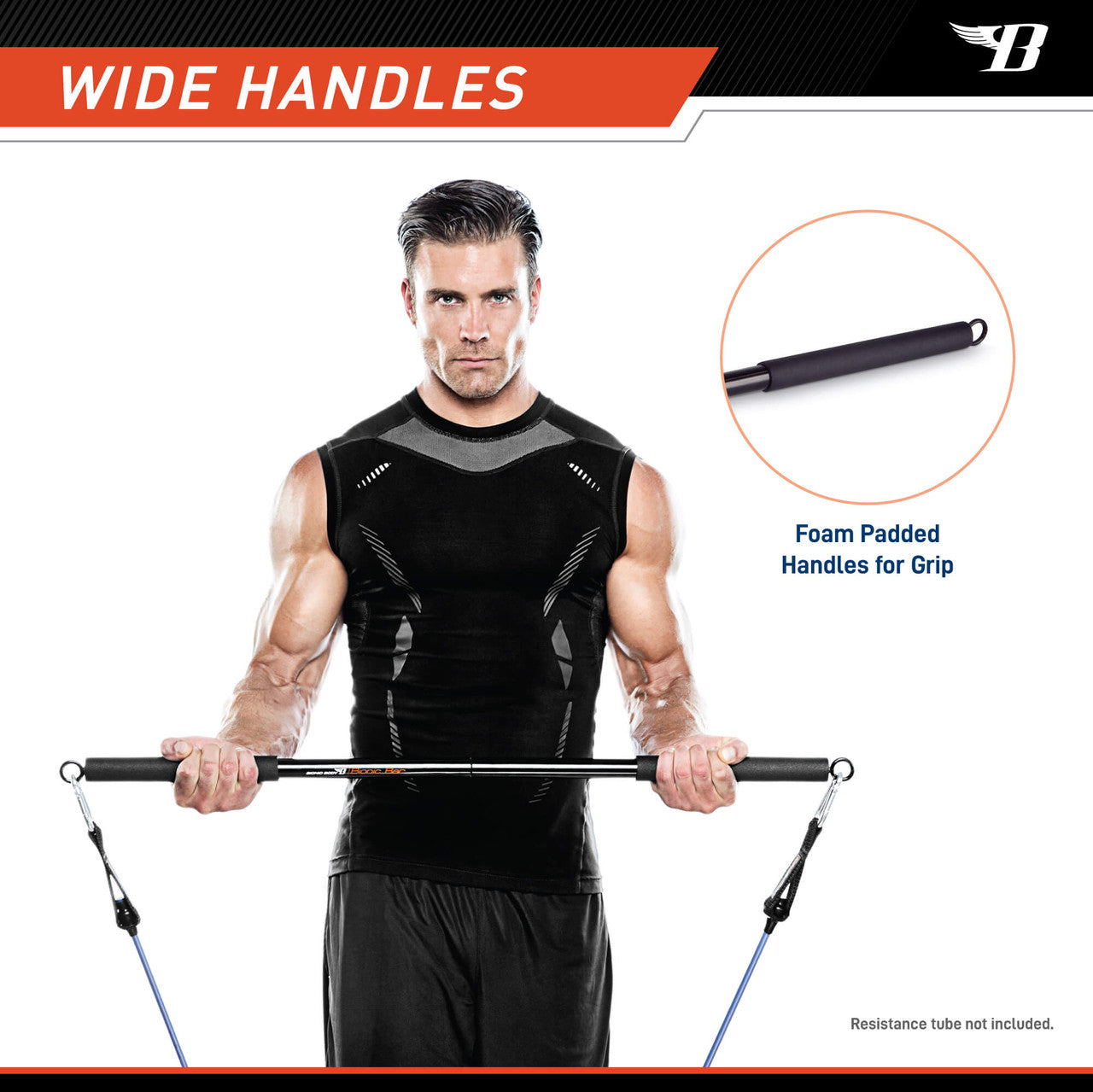 Exercise Bar  Bionic BBEB-020 - wide handles