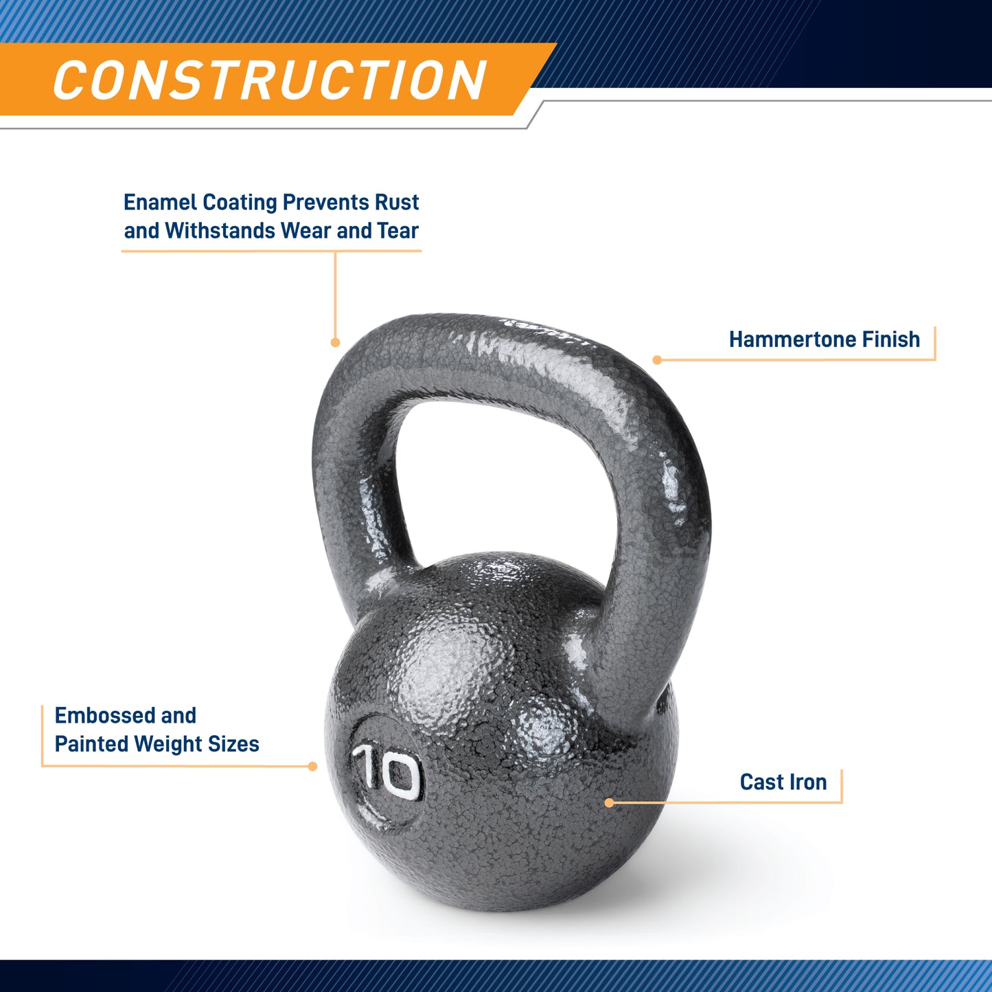 Marcy 10lb Hammertone Kettlebell | HKB-010