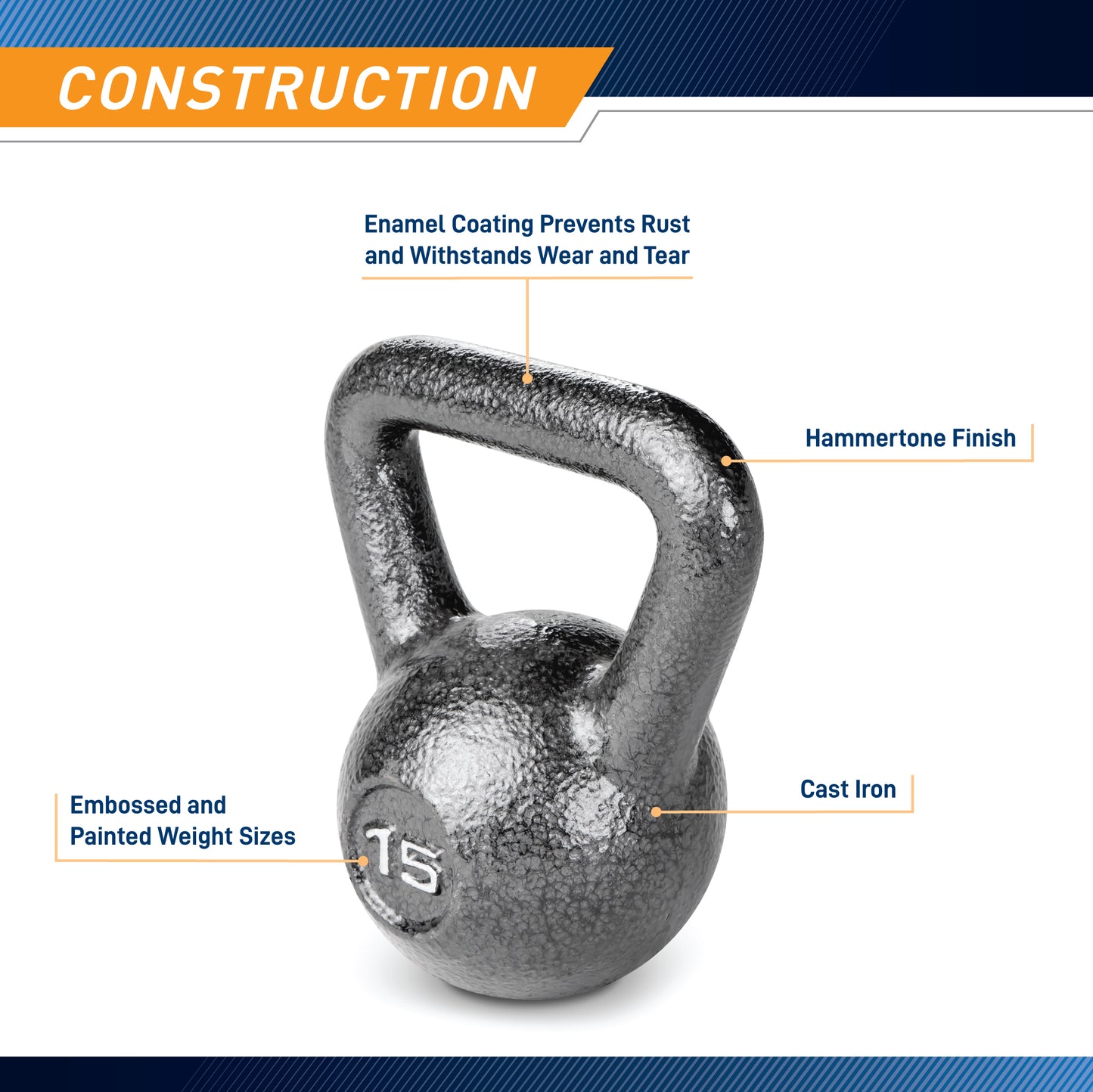 15lb Hammertone Kettlebell | HKB-015