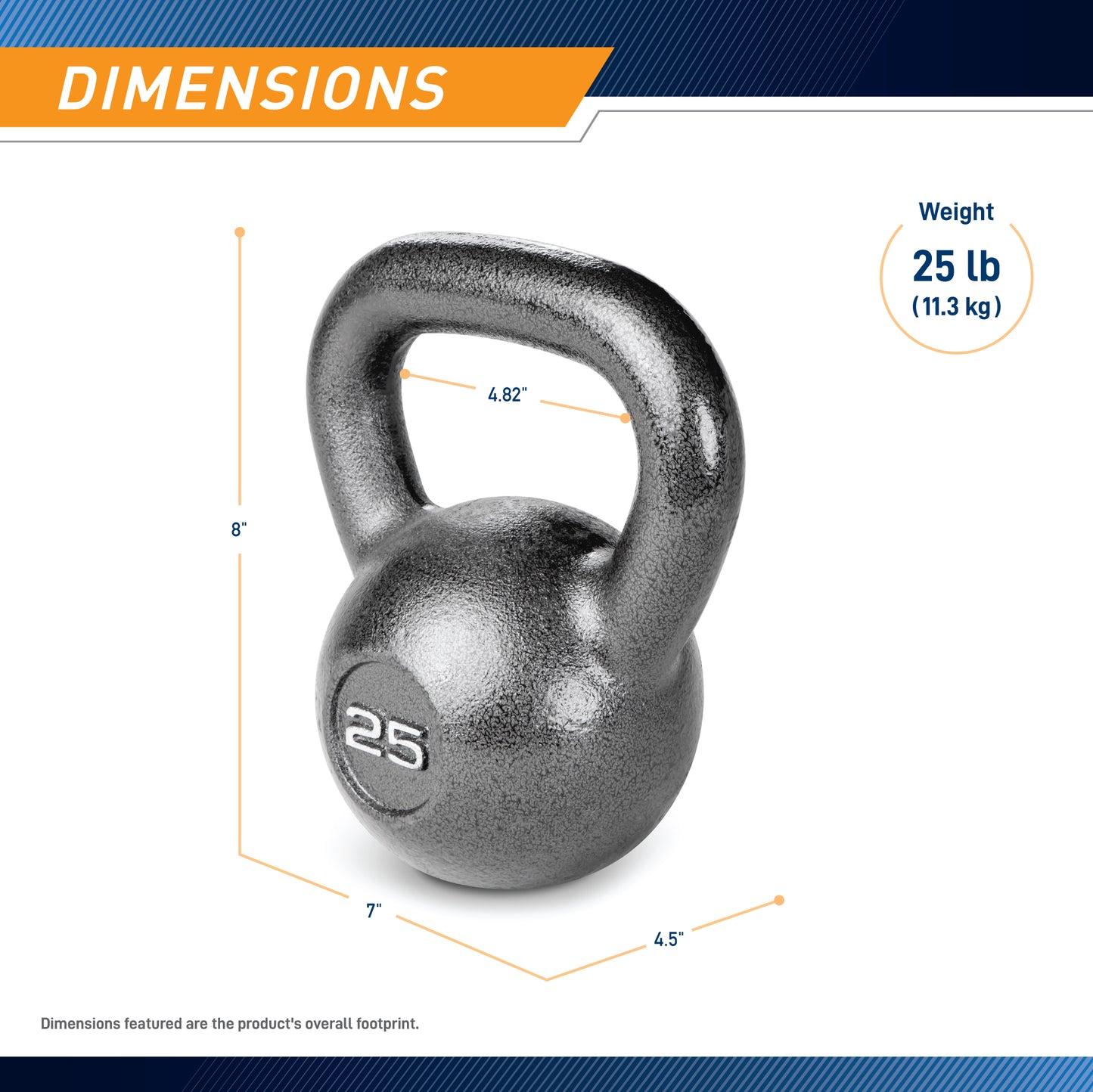 Marcy 25lb Hammertone Kettlebell | HKB-025