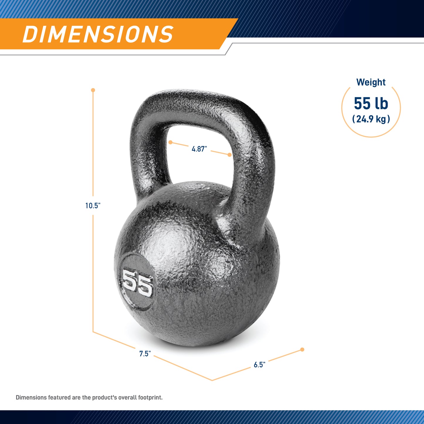Marcy 55lb Hammertone Kettlebell | HKB-055