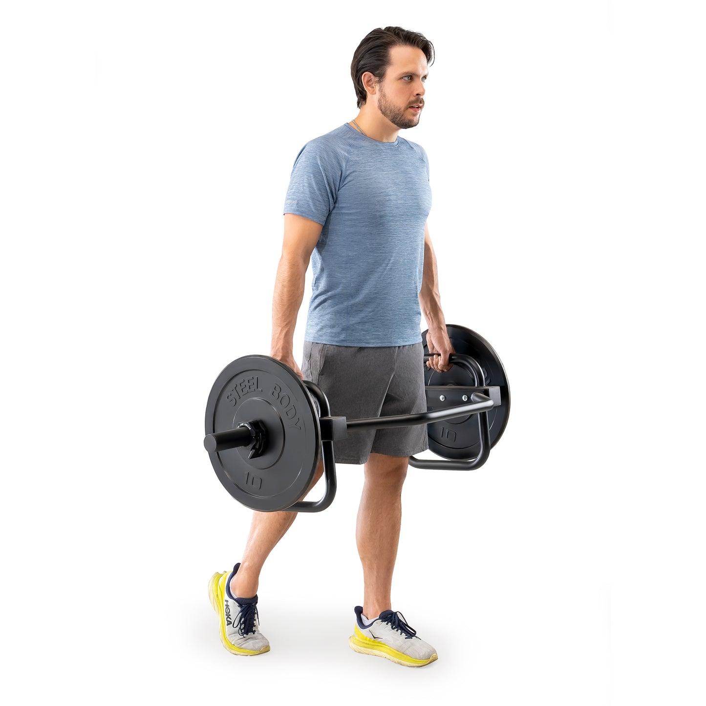 Marcy Olympic Hex Trap Bar / Shrug Bar with Raised Handles | HTB-6976