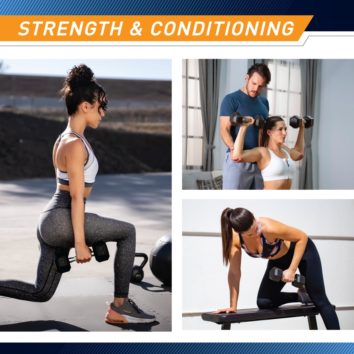 Marcy 30lb Rubber Hex Dumbbell | IBRH-030