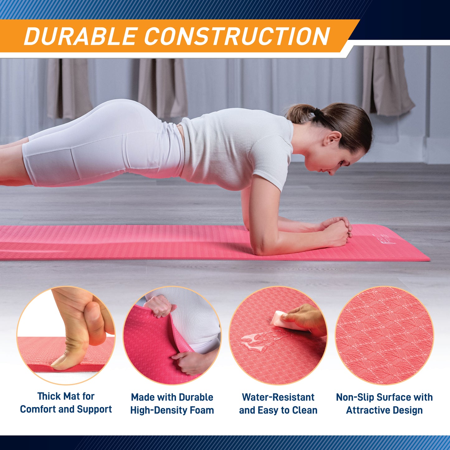 Exercise Mat 1/4” (6mm) thickness in multiple colors | MAT-06 Circuit Fitness