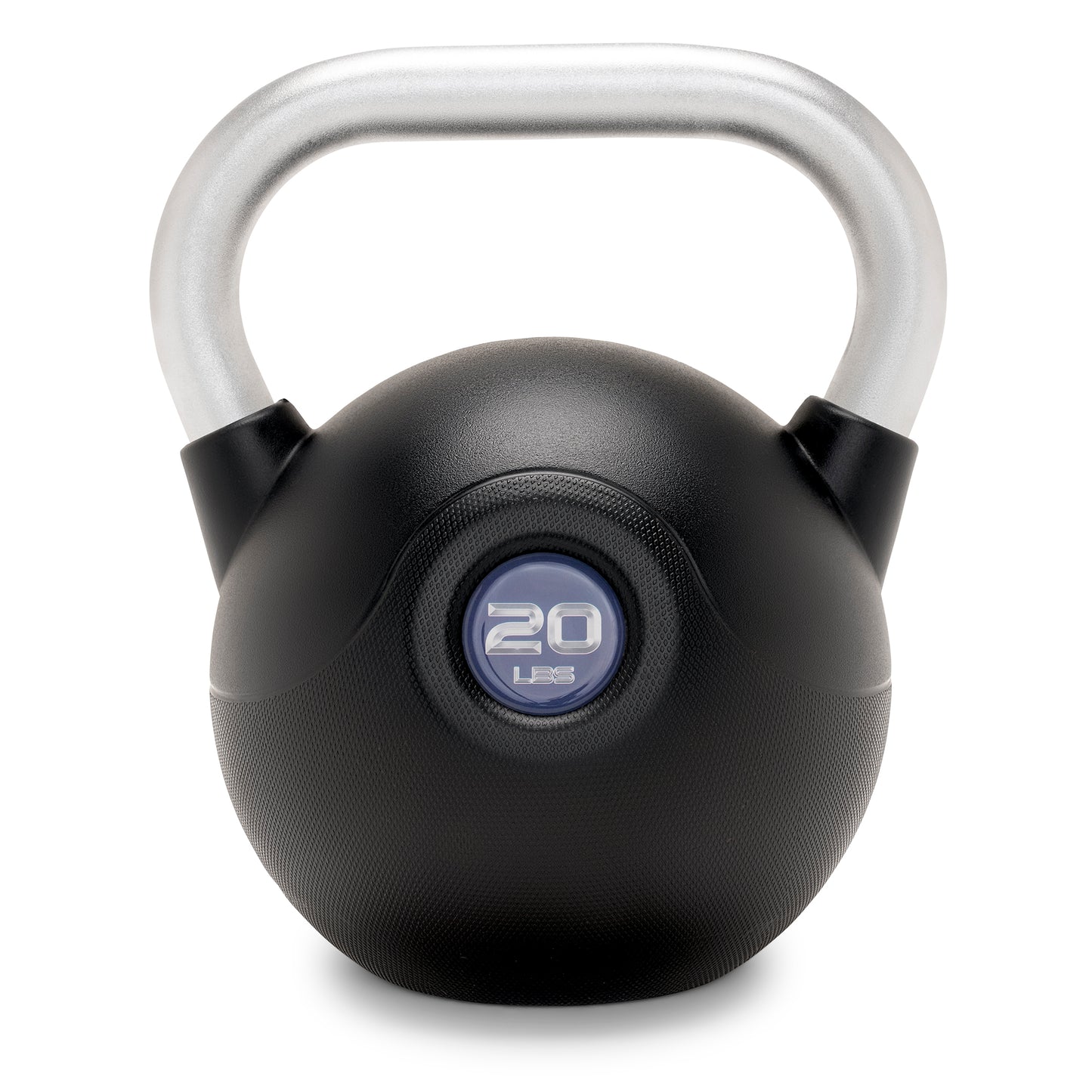 Marcy 20lb Poly Urethane Coated Kettlebell with Chrome Handle - Blue |  MCKB-020-BLUE