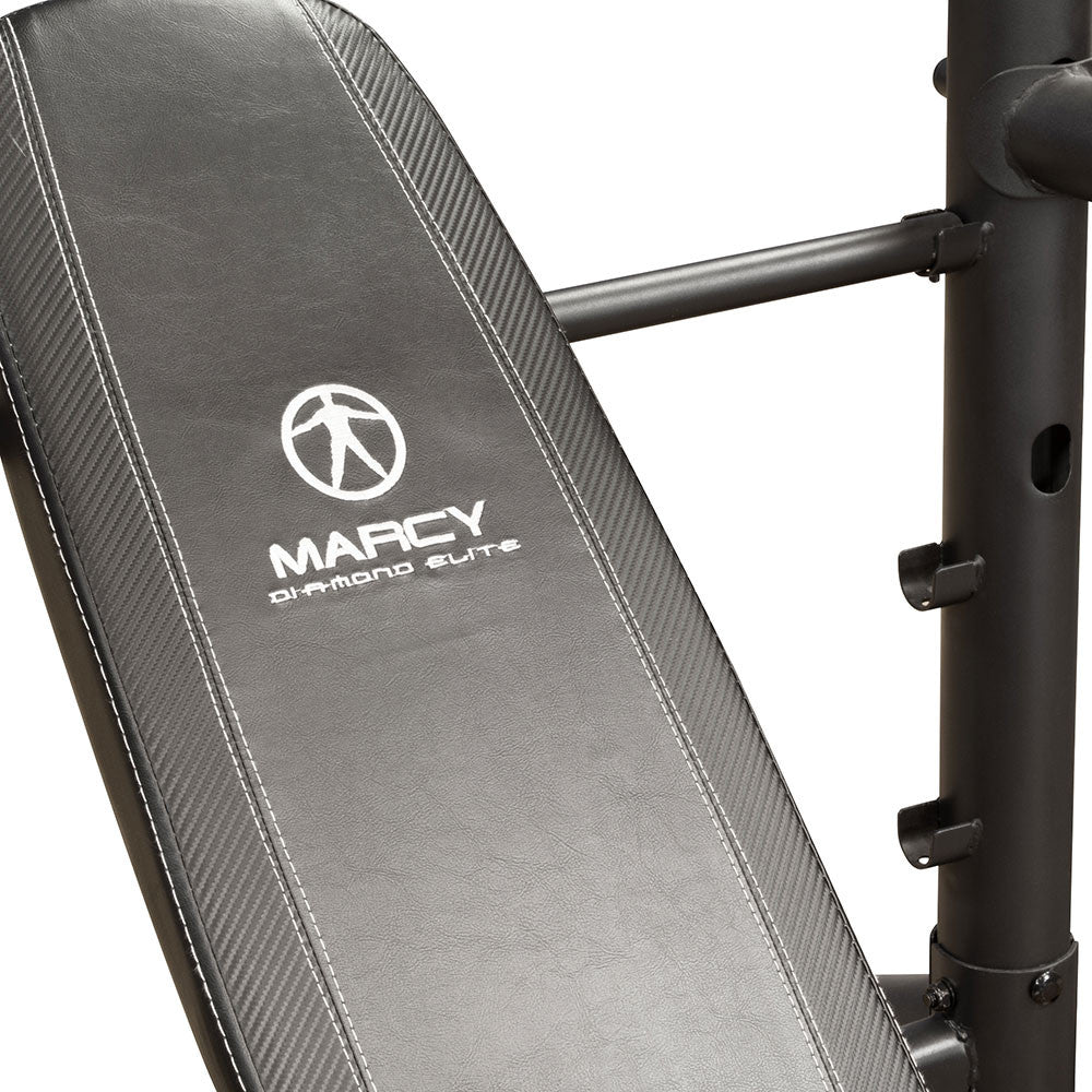 The Marcy Diamond Mid Size Bench MD-867W comes with comfortable padding for extended workouts