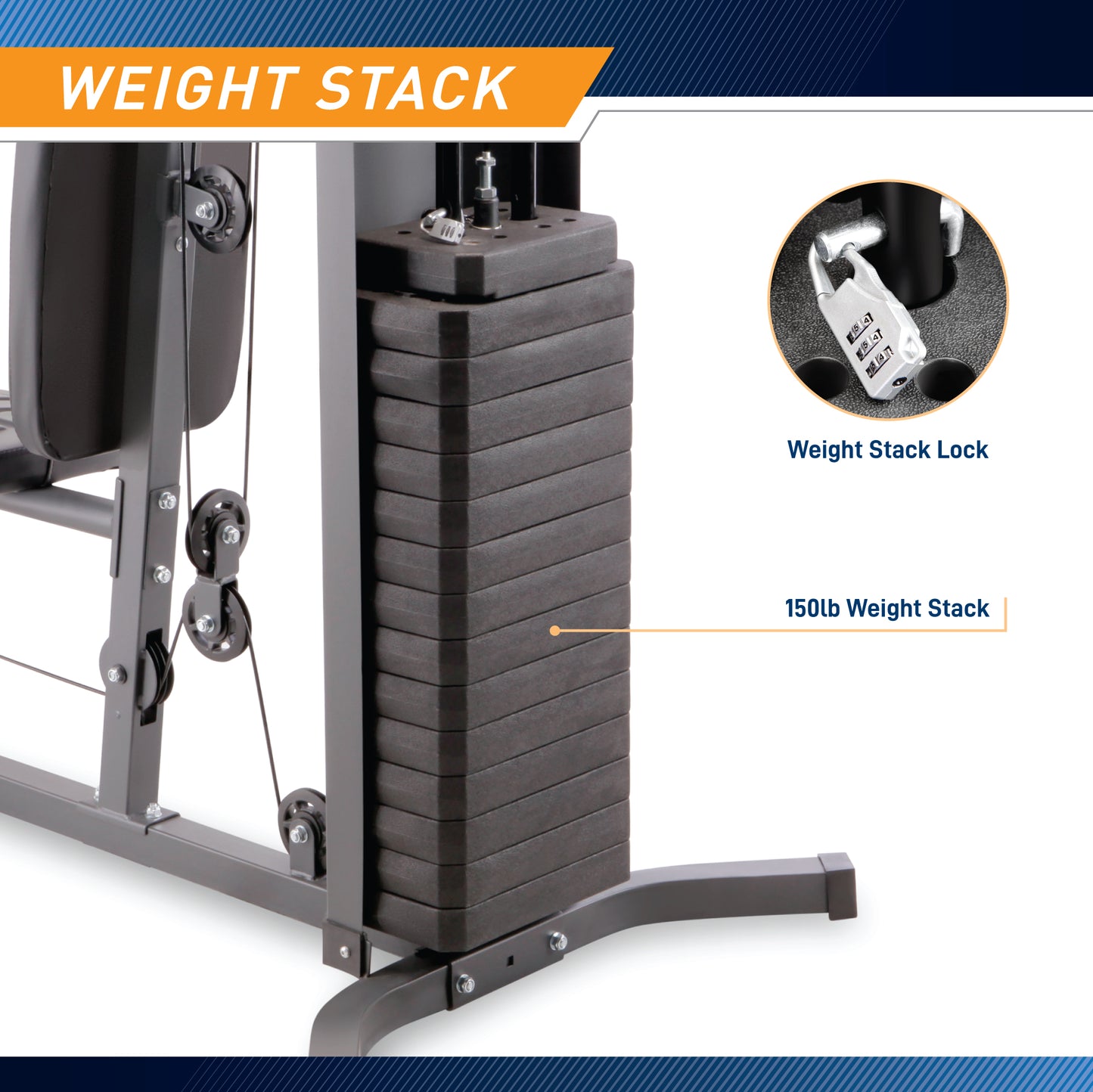 Marcy 150lb Stack Home Gym | MWM-4965SC