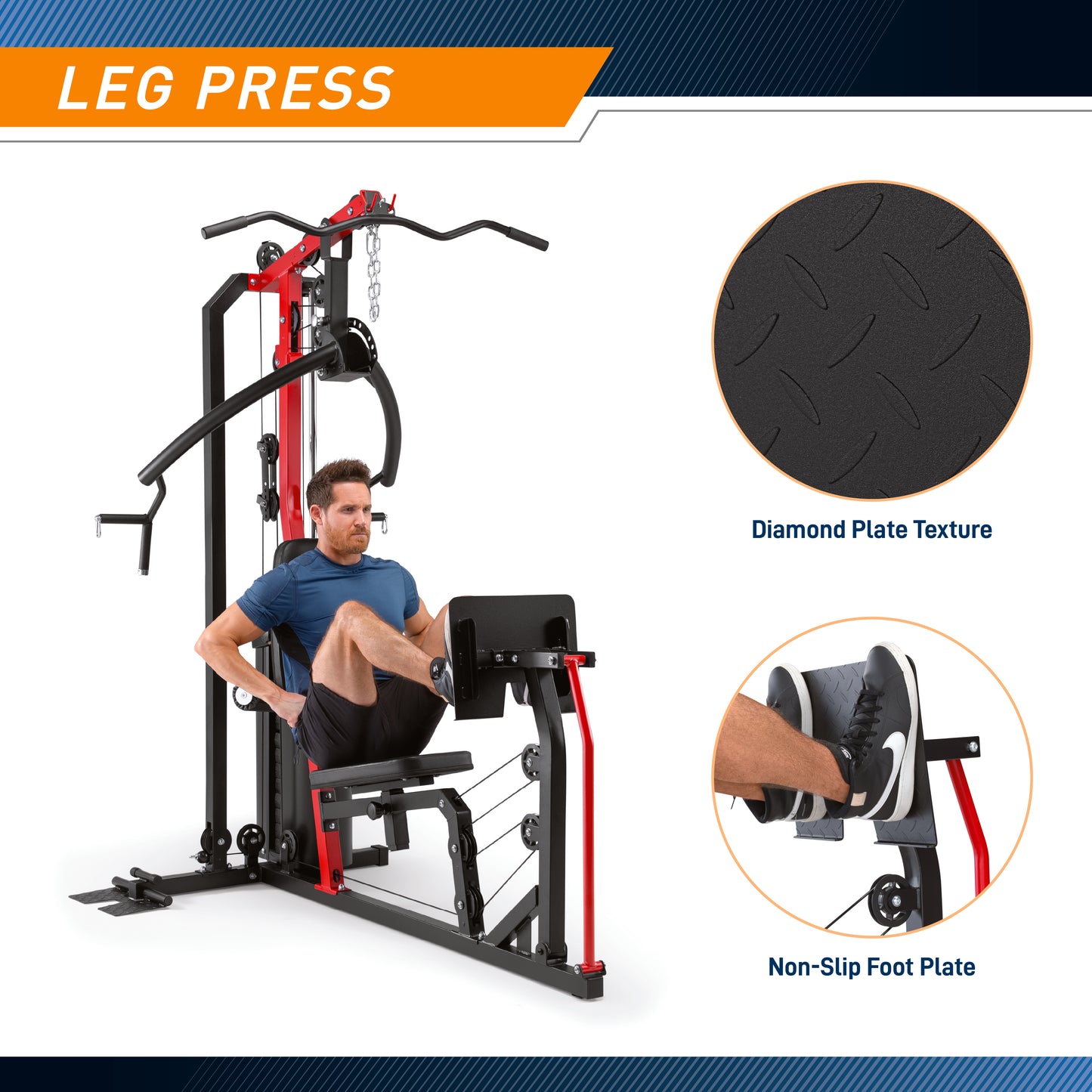 Marcy 150lb Home Gym with Integrated Leg Press | MWM-999
