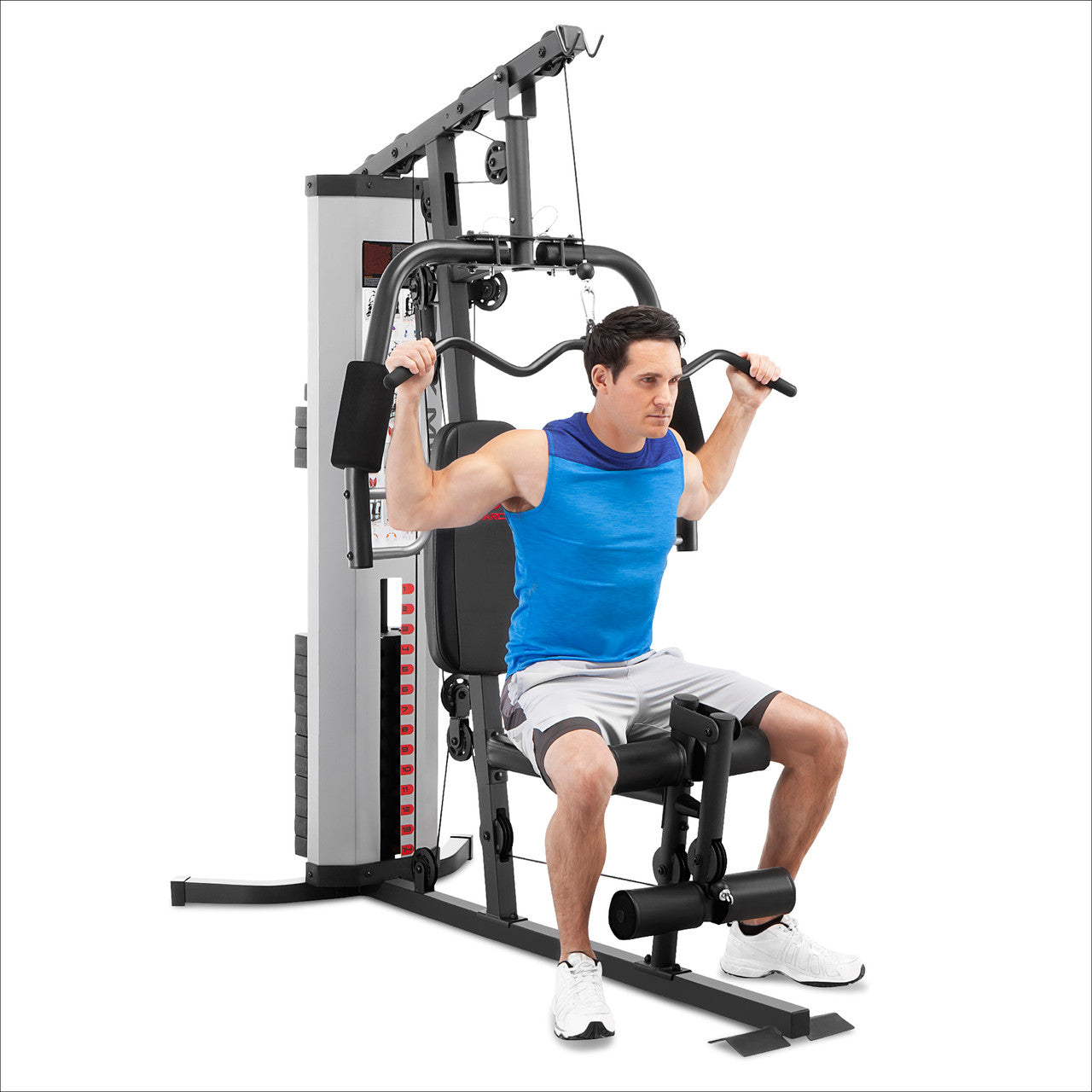 Marcy Home Gym System 150lb Weight Stack Machine  MWM-988 - Rear Lat Pull Down