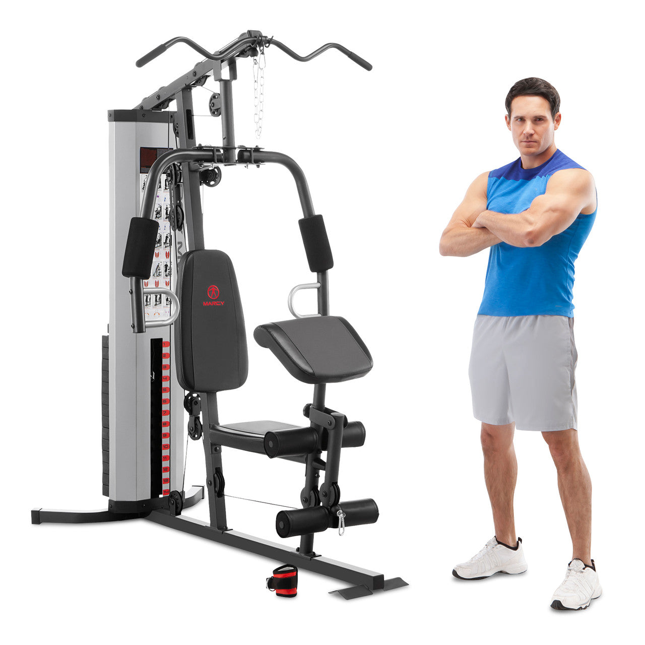 Marcy Home Gym System 150lb Weight Stack Machine MWM-988 - With Model