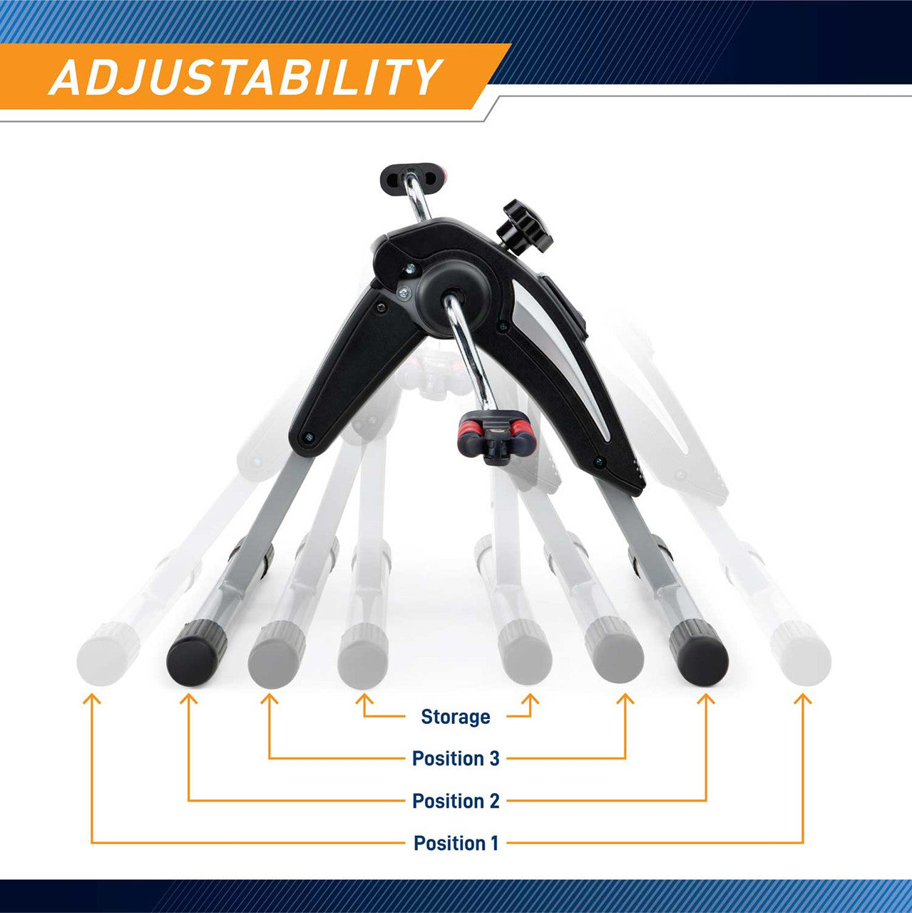 Marcy Portable Mini Magnetic Cardio Cycle for Home Gym and Office Use NS-914 - Folded and Open Adjustable Positions