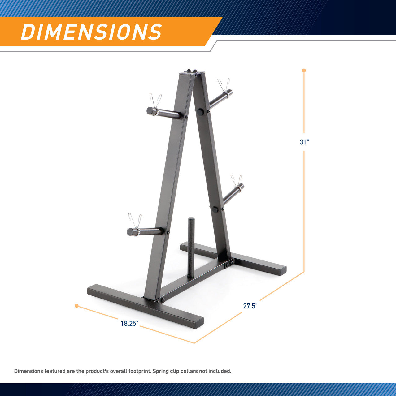 Marcy Standard Weight Plate Tree - PT-5733 - Infographics - Dimensions