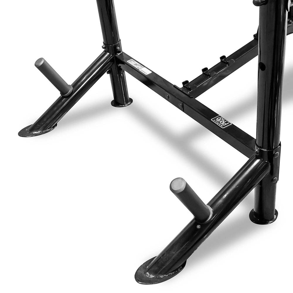 The Marcy Pro Mid Size Bench | PM-767 includes convenient plate pegs for easy storage of weight plates
