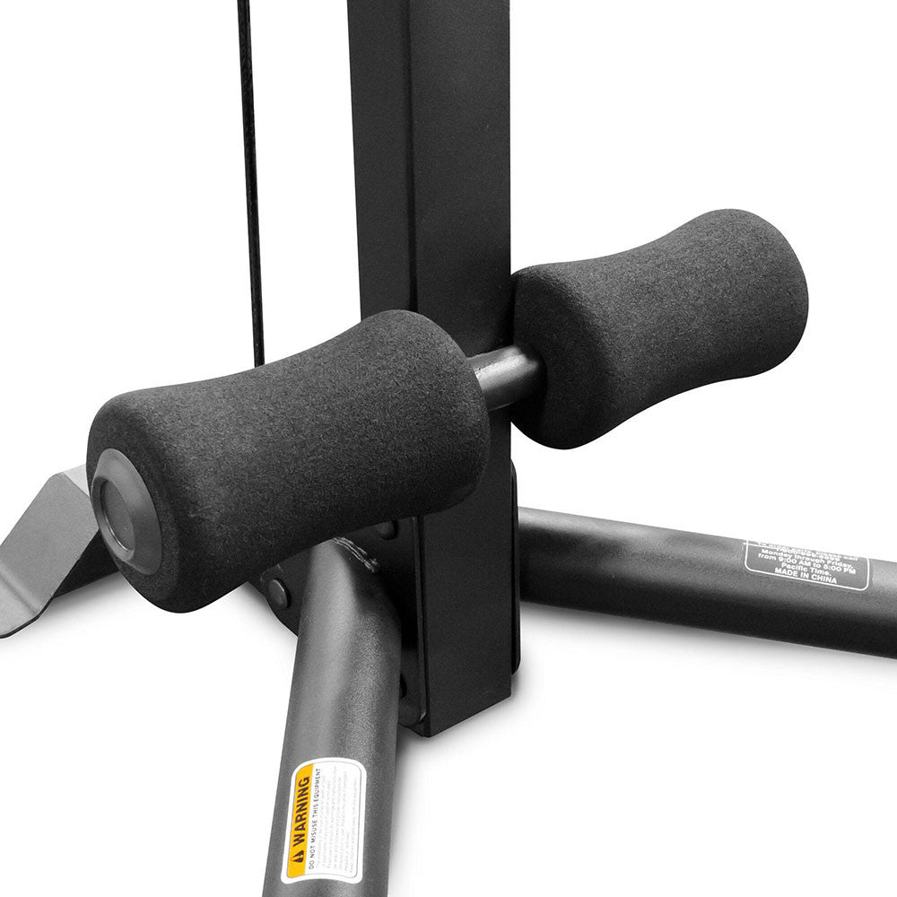 The Power Tower Marcy TC-3508 has padded rollers for sit ups