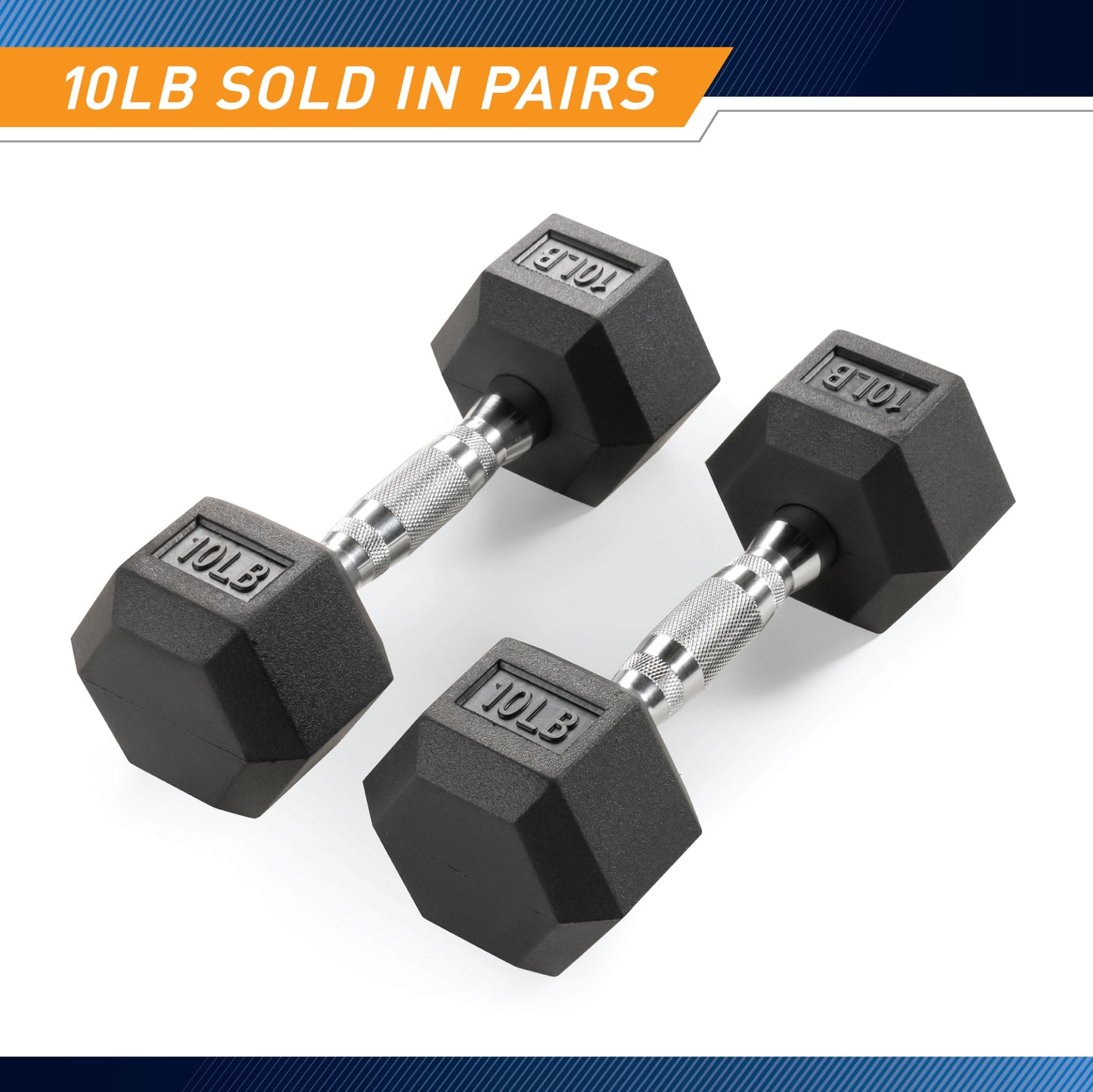10lb Rubber Hex Pair of Dumbbells RHDB-010 | Marcy - RETIRED