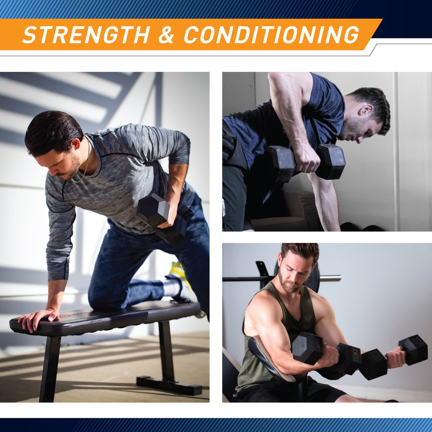 50lb Rubber Hex Dumbbell RHDB-050 | Marcy - RETIRED