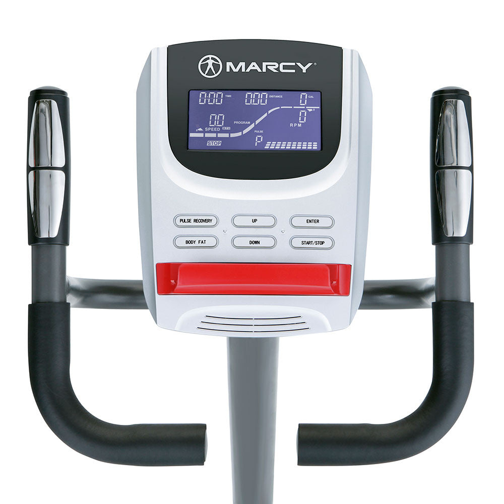 Regenerating Magnetic Upright Exercise Bike Marcy ME-702 with LCD Computer Display Screen to monitor progress
