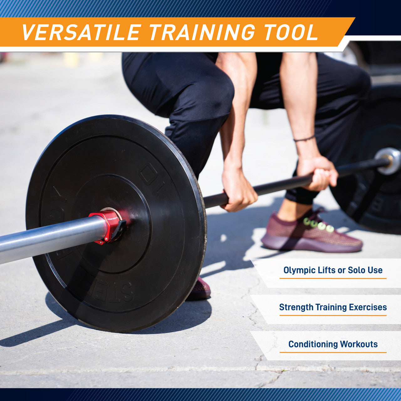 10 lbs. Olympic Bumper Plate by SteelBody to add weight to your HIIT Workout - versatile training tool