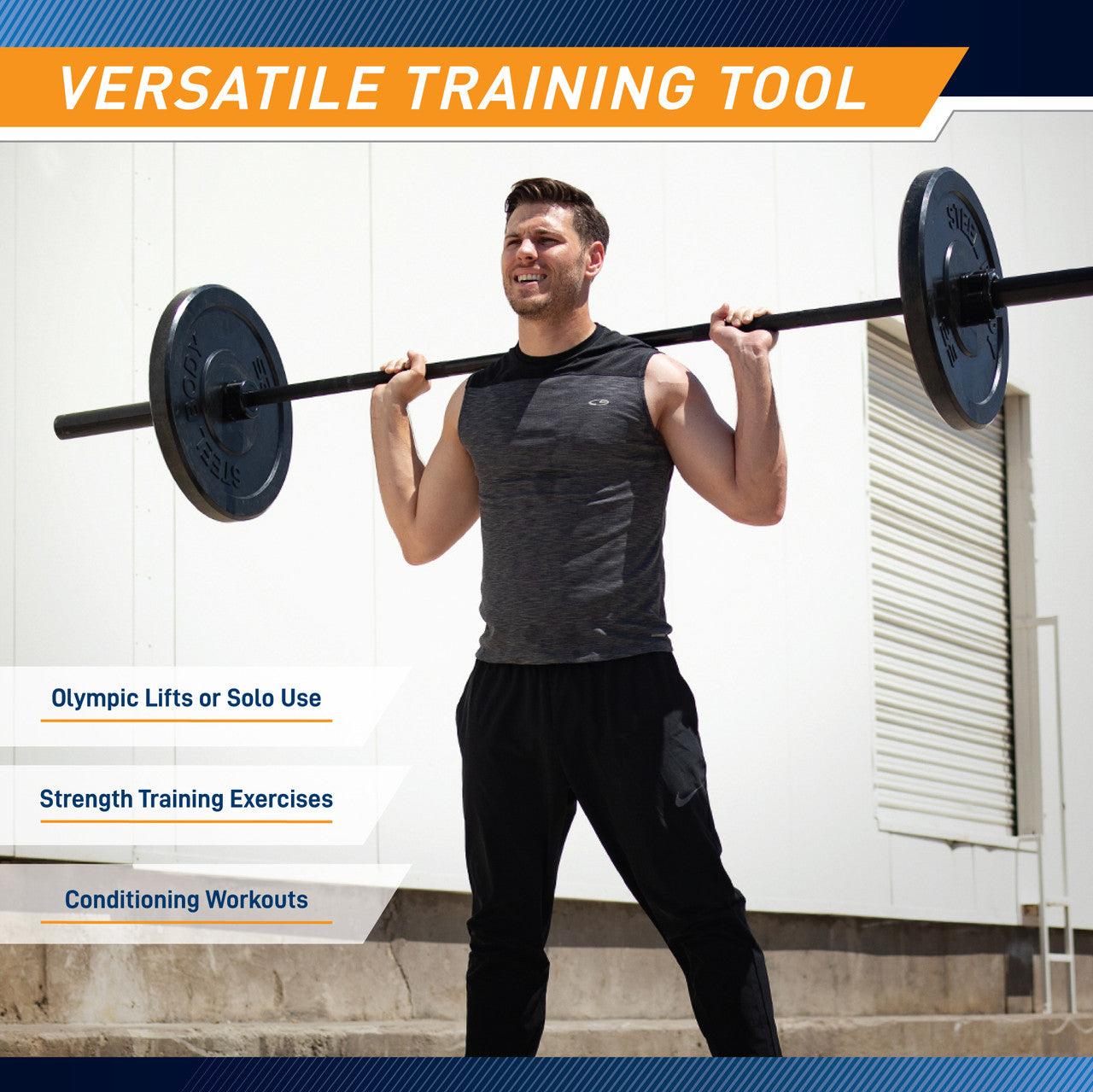 35 lbs. Olympic Bumper Plate by SteelBody to add weight to your HIIT Workout - versatile training tool