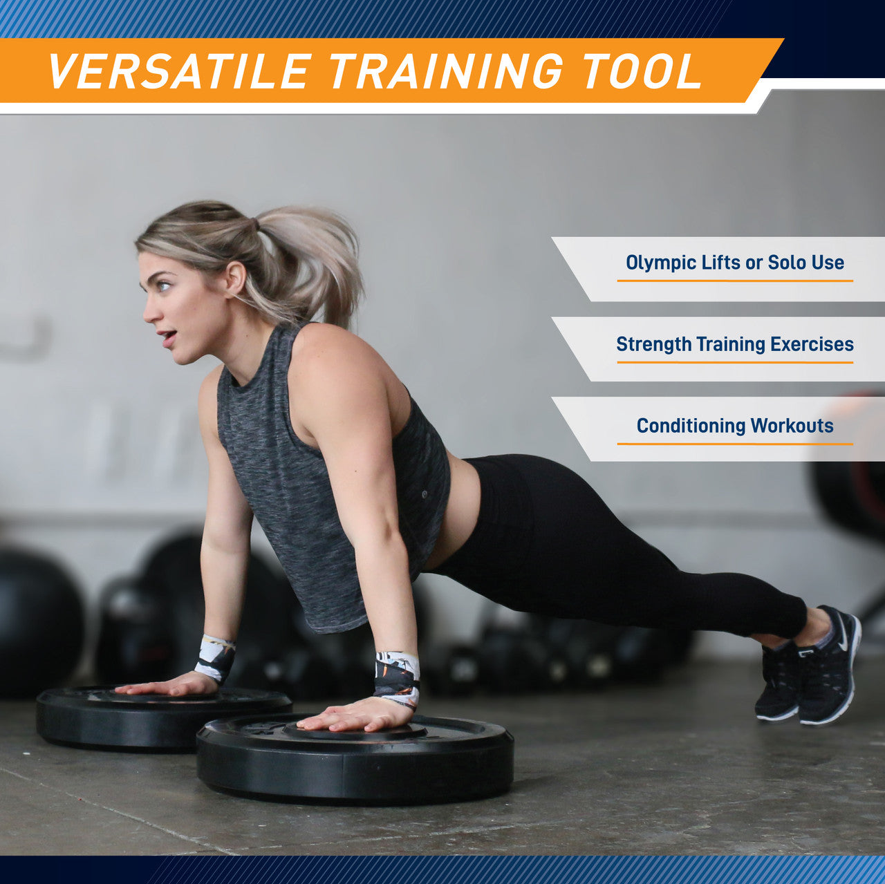 45 lbs. Olympic Bumper Plate by SteelBody to add weight to your HIIT Workout - versatile training tool
