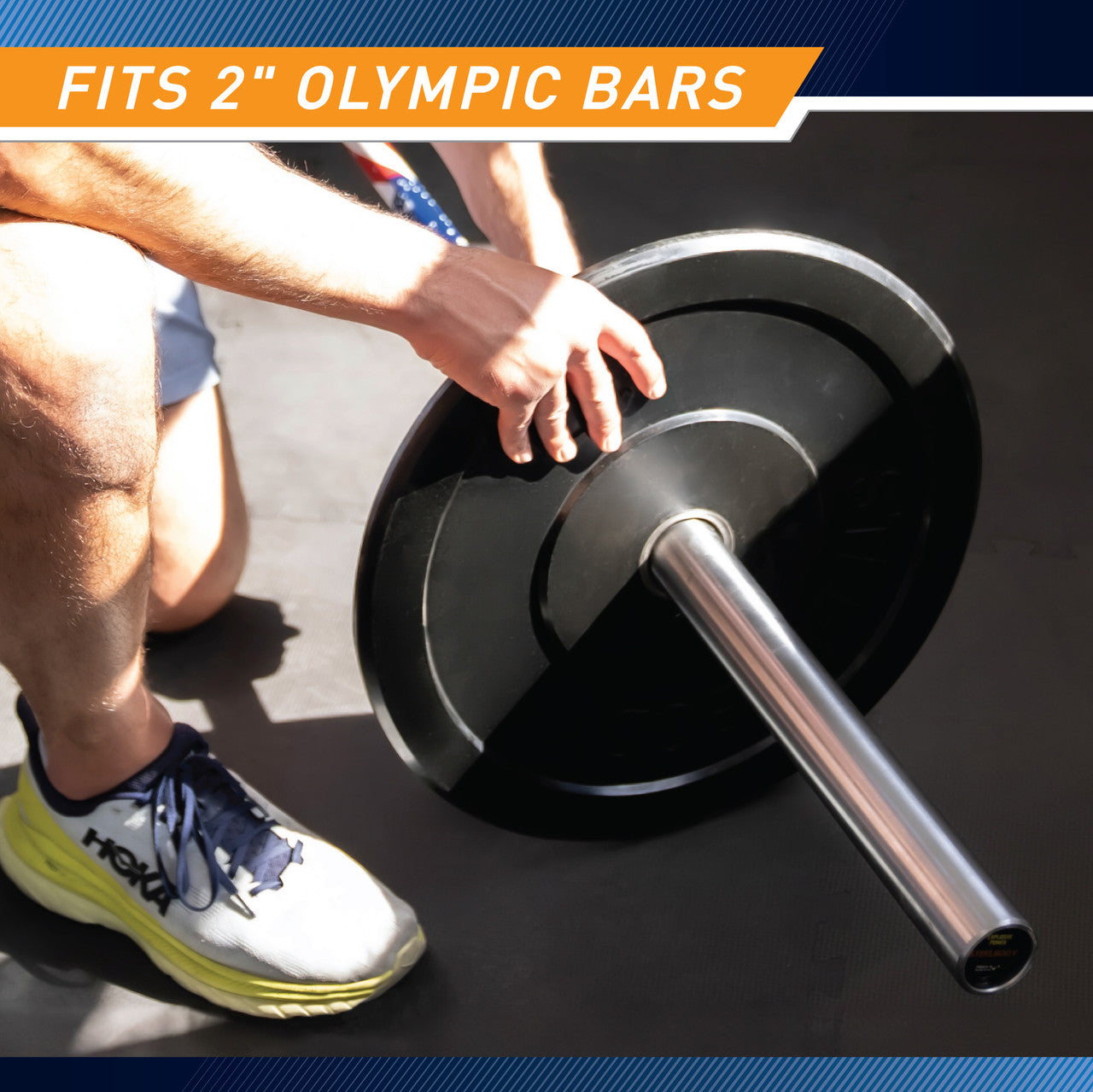 45 lbs. Olympic Bumper Plate by SteelBody to add weight to your HIIT Workout - fits olympic bars