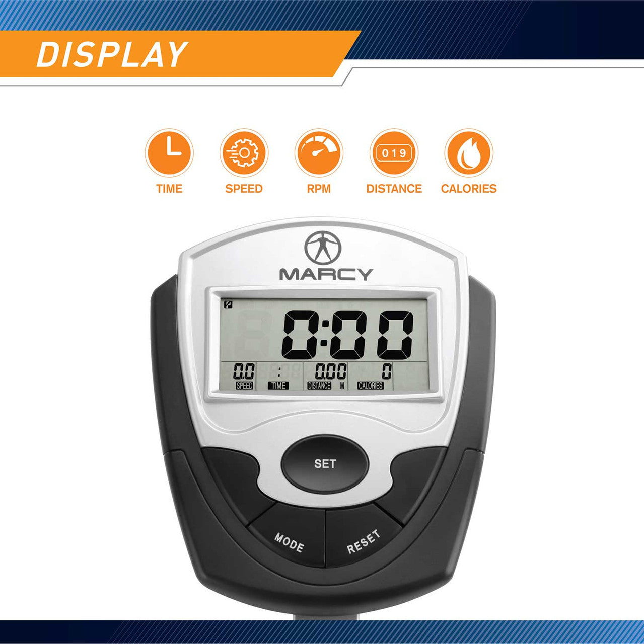 The Marcy AIR-1 Deluxe Fan Bike has a large screen so you can monitor your workout