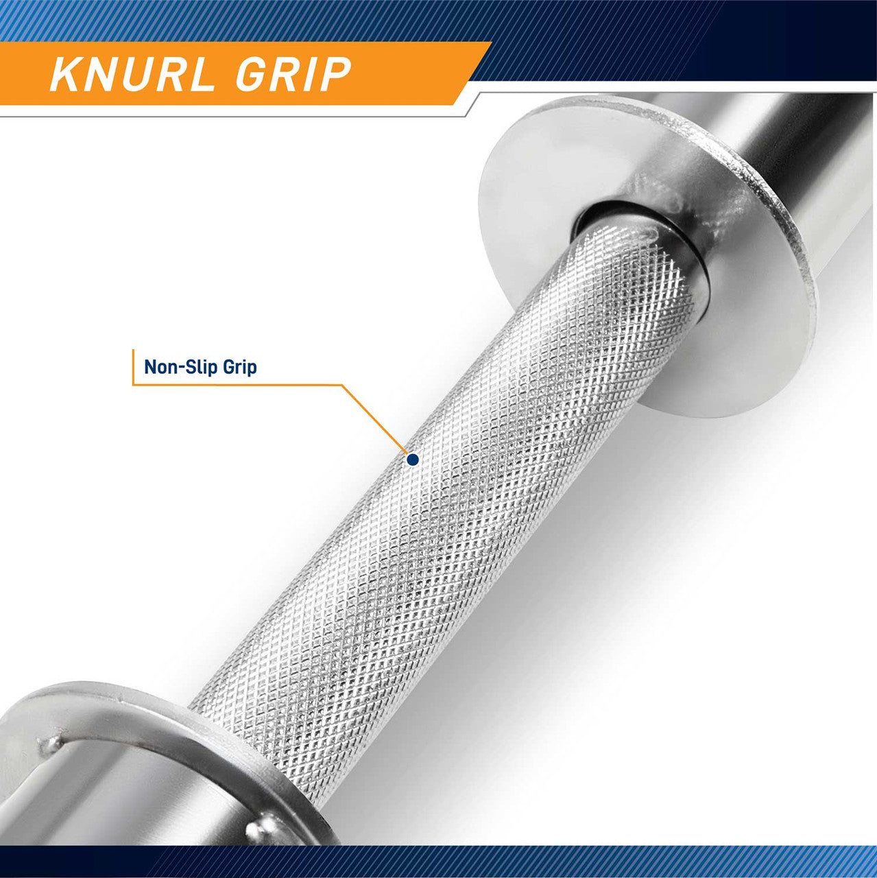 The Olympic Curl Bar ODC-21 has a convenient non-slip grip