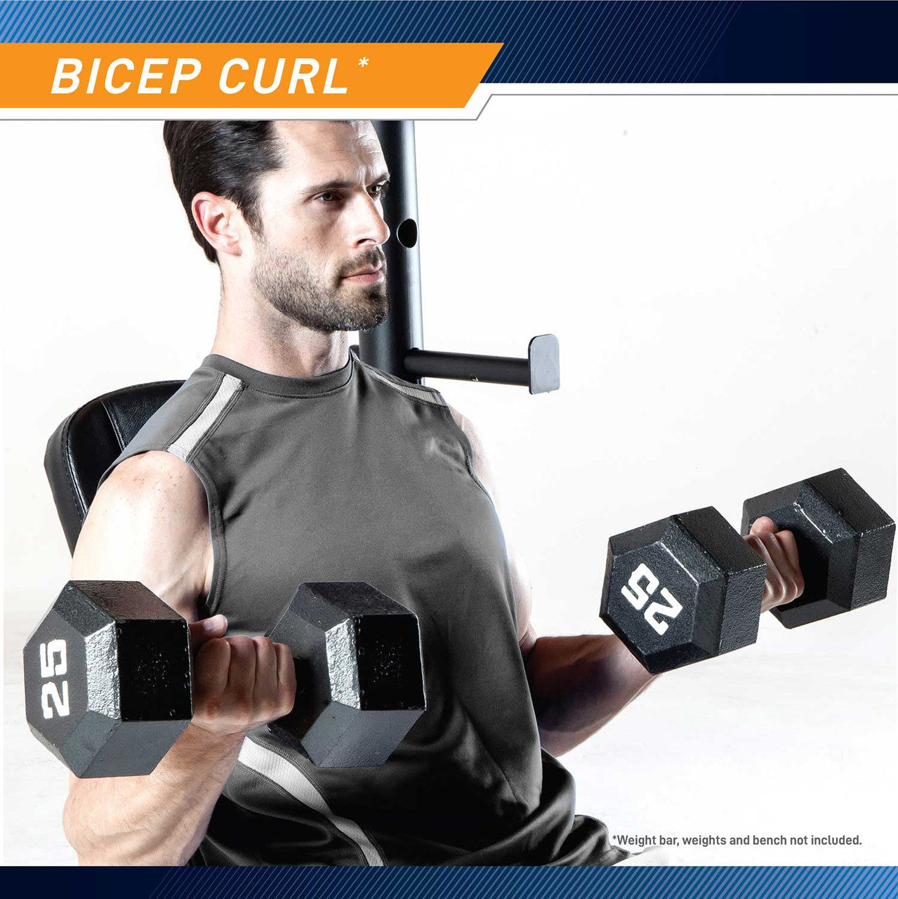 The Power Rack MWB-70500 - Model Bicep Curl
