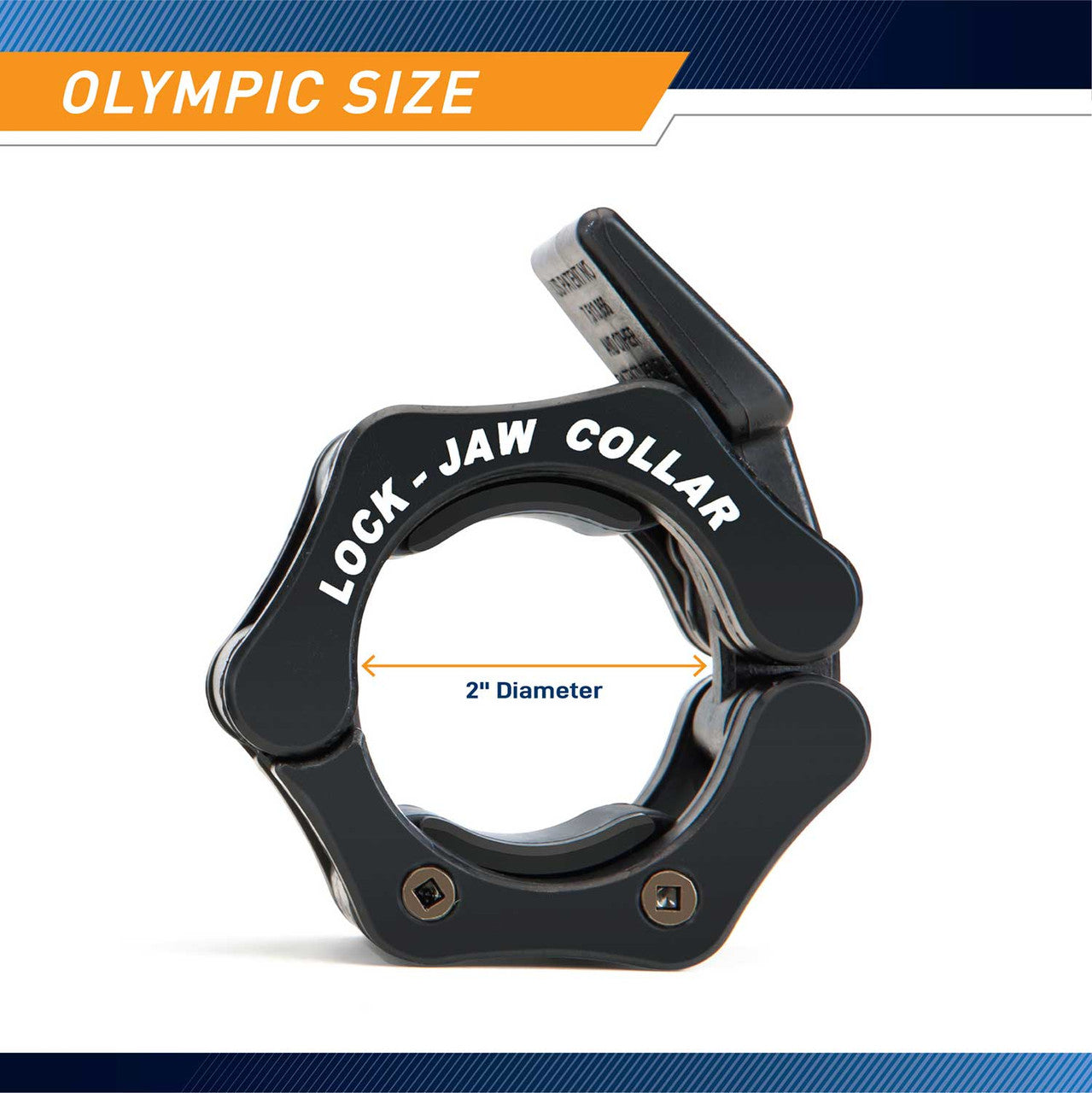 The SteelBody OBC-5 Lock Jaw Collars has a olympic size  with a 2 inch center diameter
