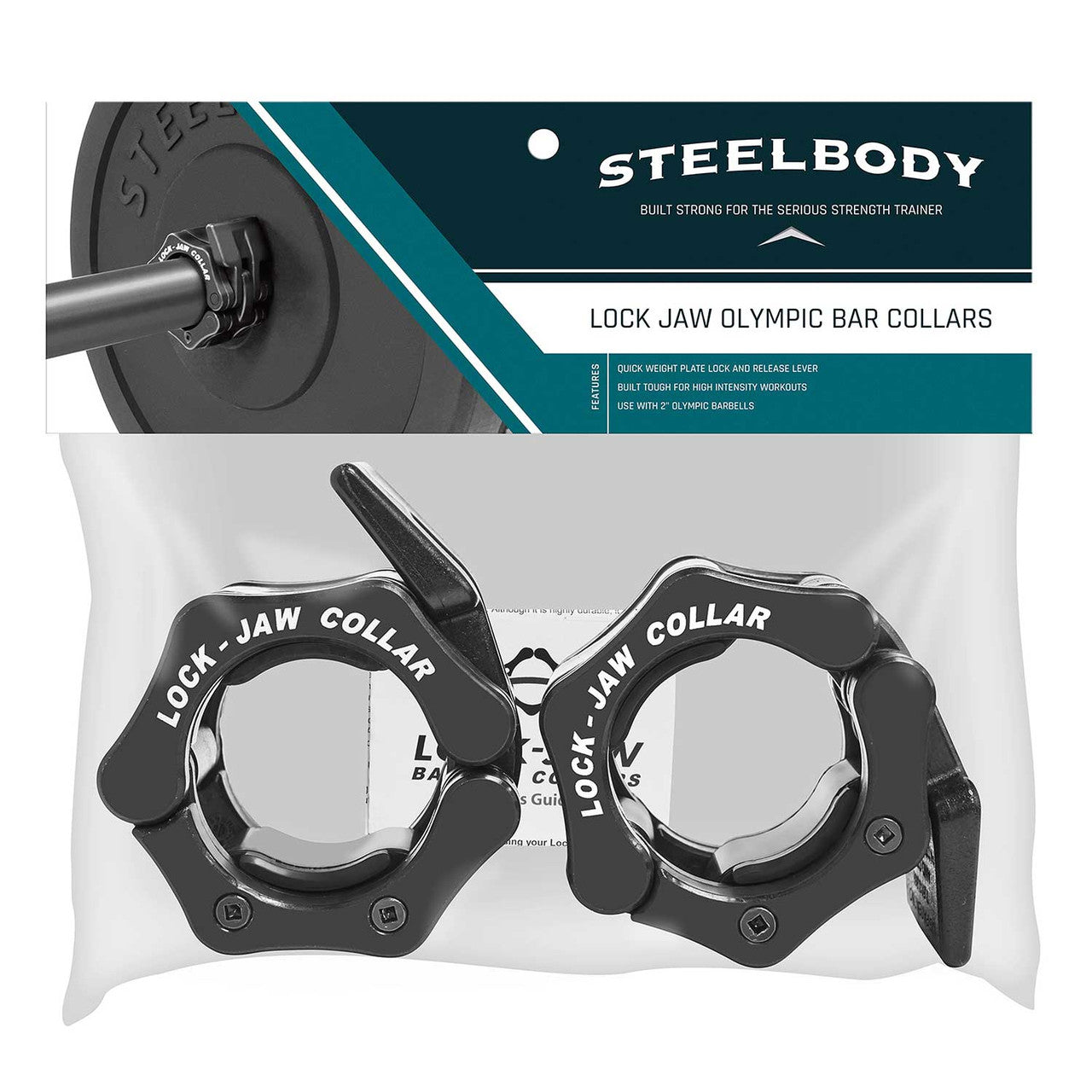 The SteelBody OBC-5 Lock Jaw Collars is built to ensure a safe and secure use for high intense workouts