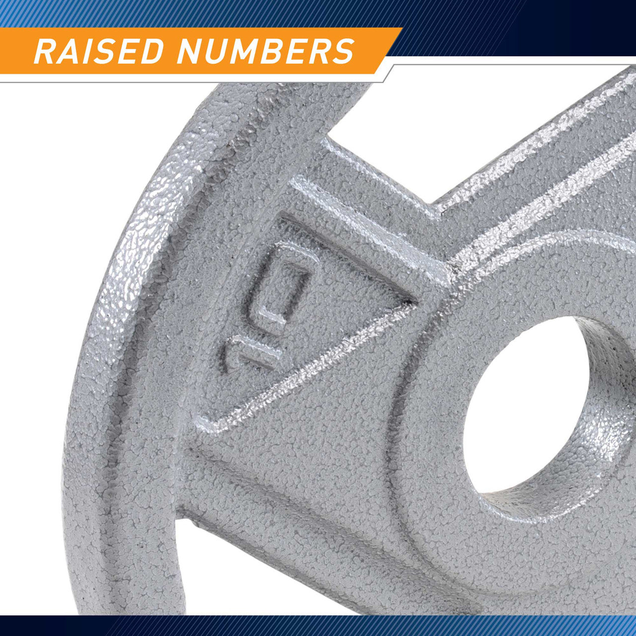 10lb Classic Olympic Plate MCW-10 - Infographic - Raised Numbers
