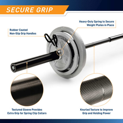 110lb Olympic Weight Set MCW-110  - Infographic - Secure Grip
