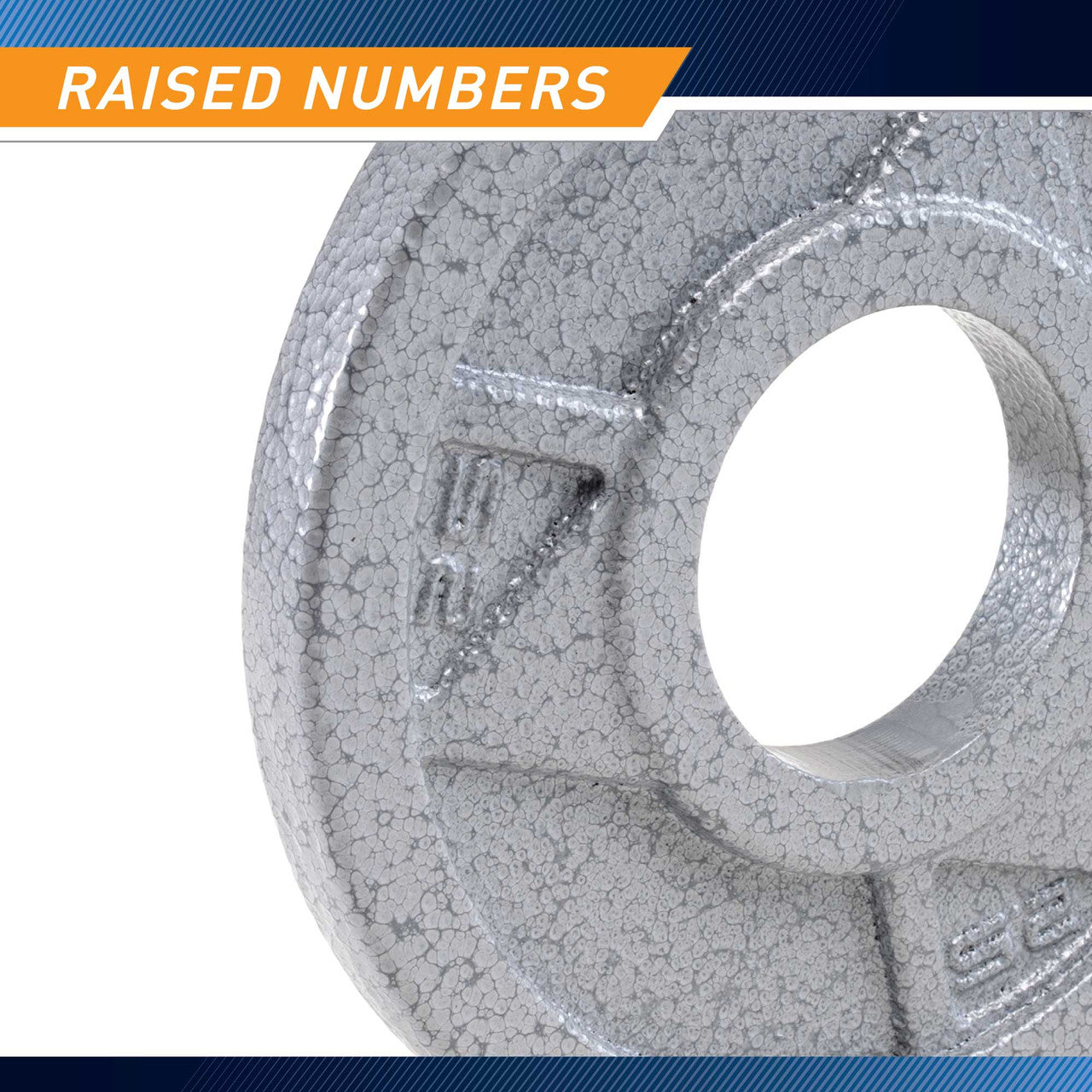 2.5lb Classic Olympic Plate MCW-2 - Infographic - Raised Numbers
