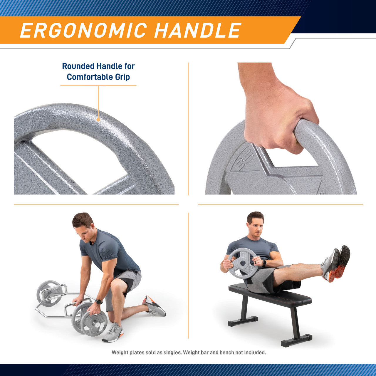 25lb Classic Olympic Plate MCW-25 - Inforaphic - Ergonomic Handle