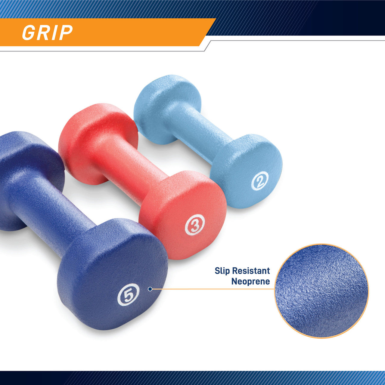 3-Pair Neoprene Dumbbell Set | Marcy NDS-21.1 Coated Dumbbells