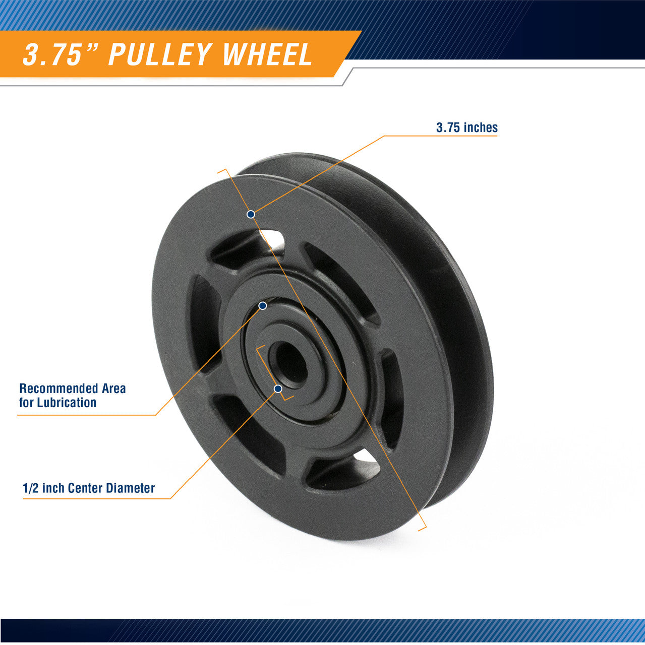 3.75" Pulley - Fits Various Models - length and linear bearing lubrication area 