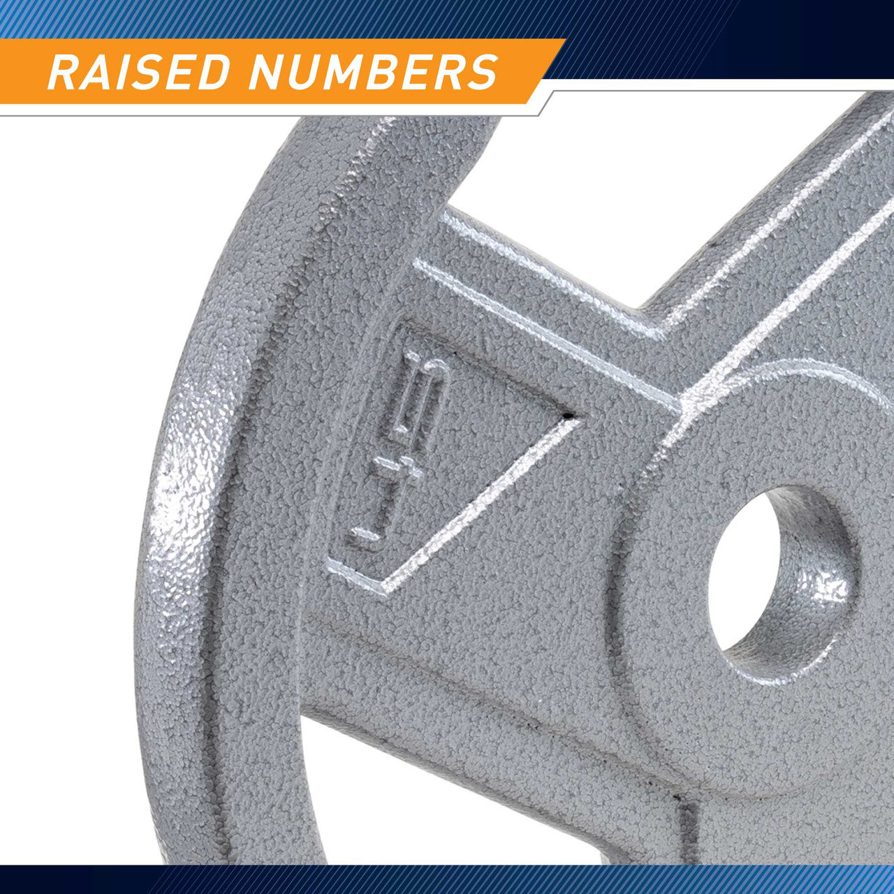 45lb Classic Olympic Plate MCW-45 - Infographic - Raised Numbers