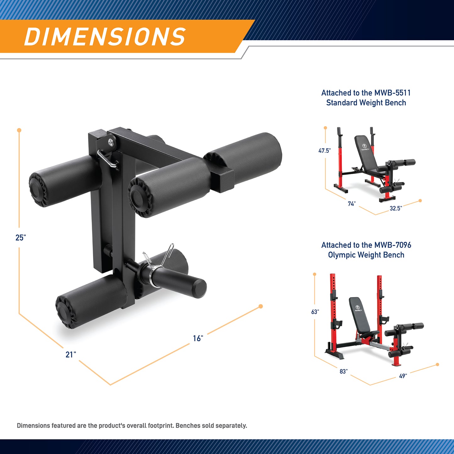 Marcy Leg Developer Accessory for MWB-5511 and MWB-7096 | ACC-8116LD