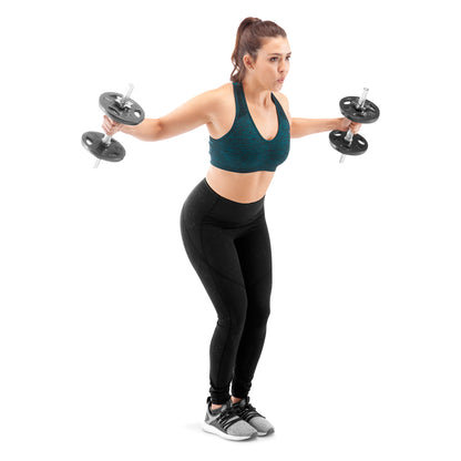 Marcy Standard 1 inch Iron 40lb Adjustable Dumbbell Set with Carrying Case | ADS-42