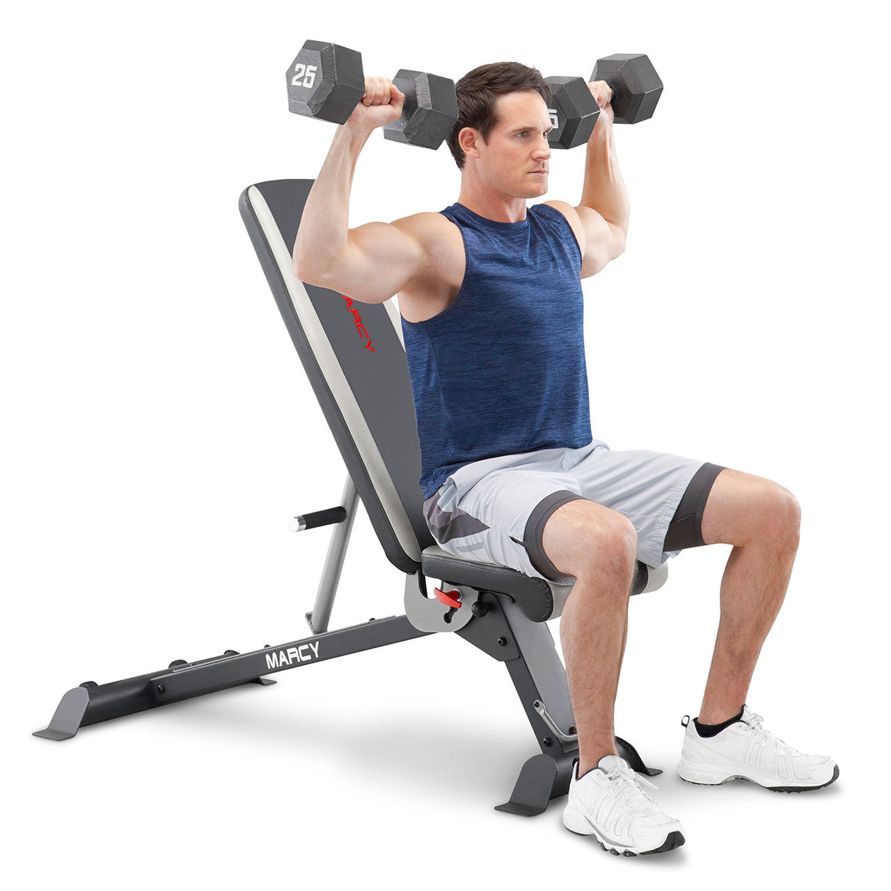Adjustable Utility Bench  Marcy SB-670 - Dumbbell Military Press