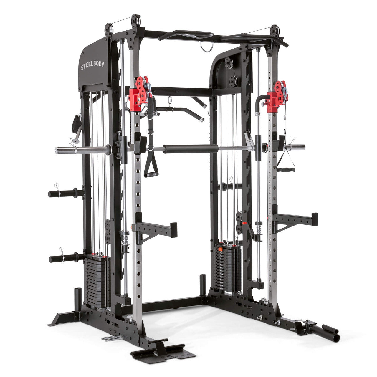 All-in-One Home Gym Deluxe Functional Trainer with Weight Stack, Smith Machine, Cable Crossovers and More- SM-6900 SteelBody machine
