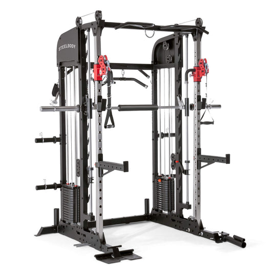 All-in-One Home Gym Deluxe Functional Trainer with Weight Stack, Smith Machine, Cable Crossovers and More- SM-6900 SteelBody machine
