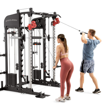 All-in-One Home Gym Deluxe Functional Trainer with Weight Stack, Smith Machine, Cable Crossovers and More- SM-6900 SteelBody model 1