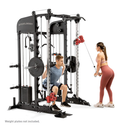 All-in-One Home Gym Deluxe Functional Trainer with Weight Stack, Smith Machine, Cable Crossovers and More- SM-6900 SteelBody model 4